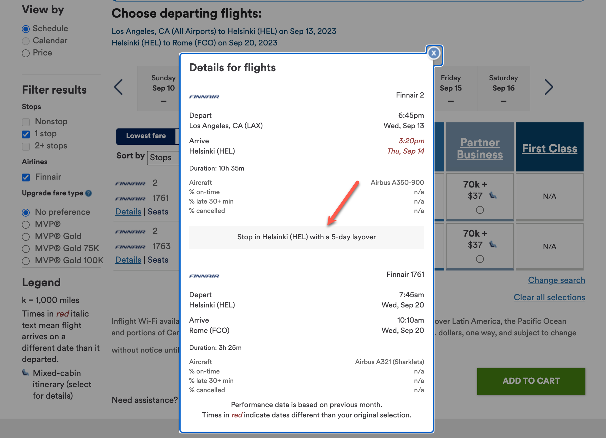 Stopover length Alaska Mileage Plan