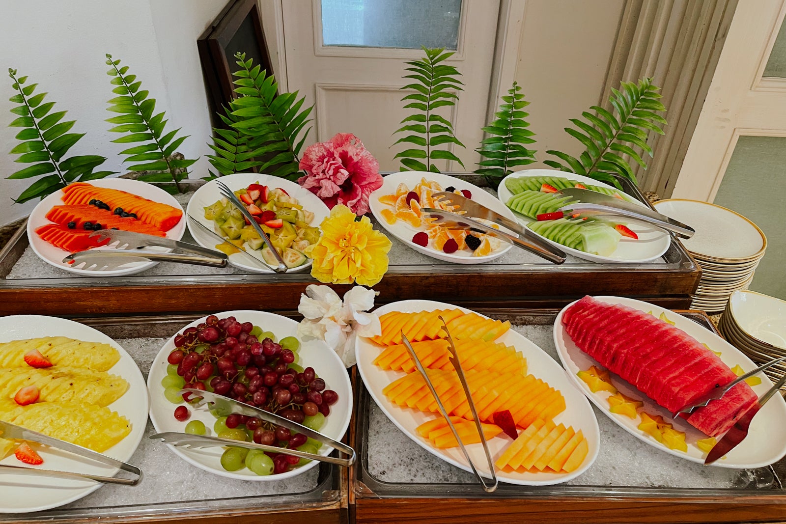 Sliced fruit at Seabreeze breakfast, St. Regis Punta Mita