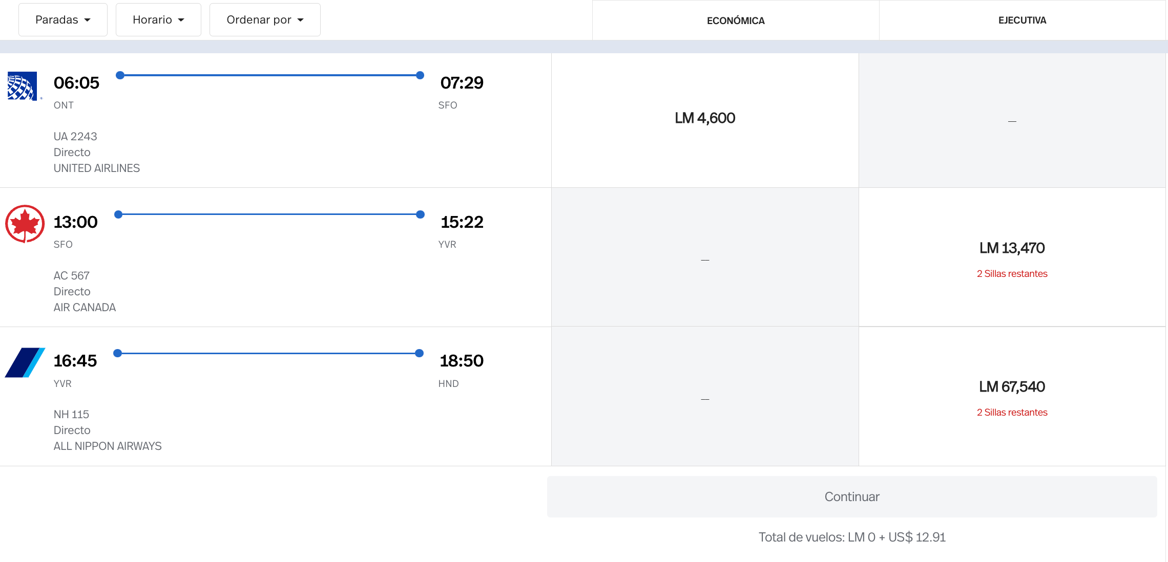 Booking a flight to Tokyo using LifeMiles