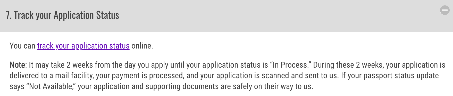 track application status