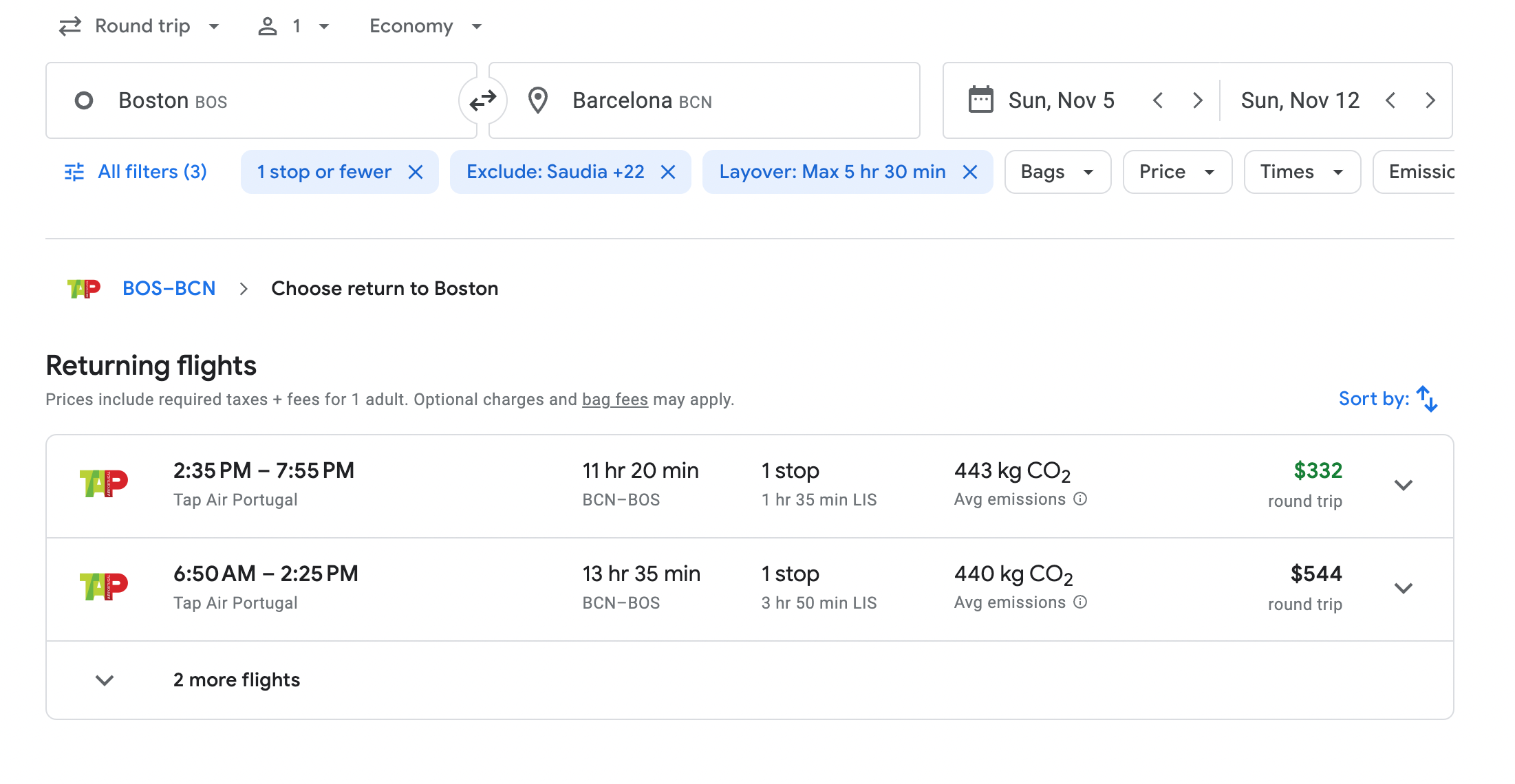 boston to barcelona flights