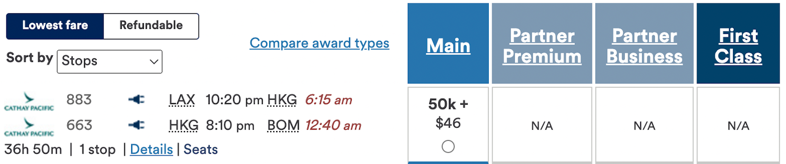 award pricing for flights with Alaska Airlines miles