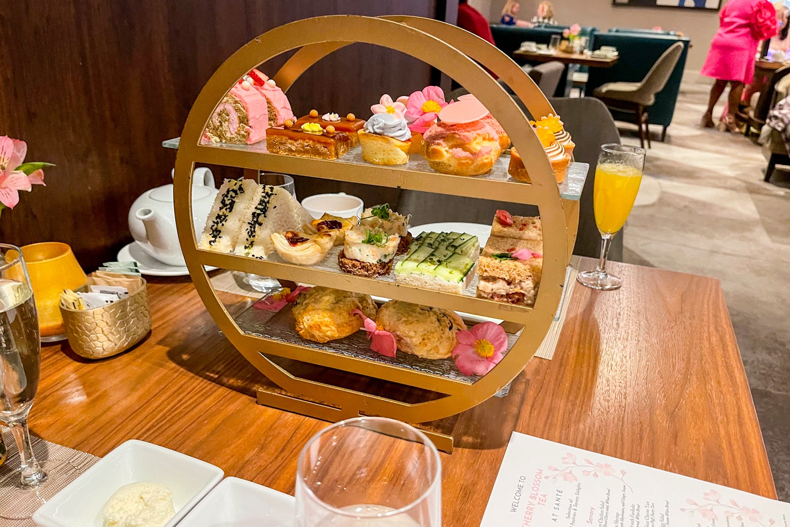 Afternoon tea spread at the Ritz-Carlton, Pentagon City