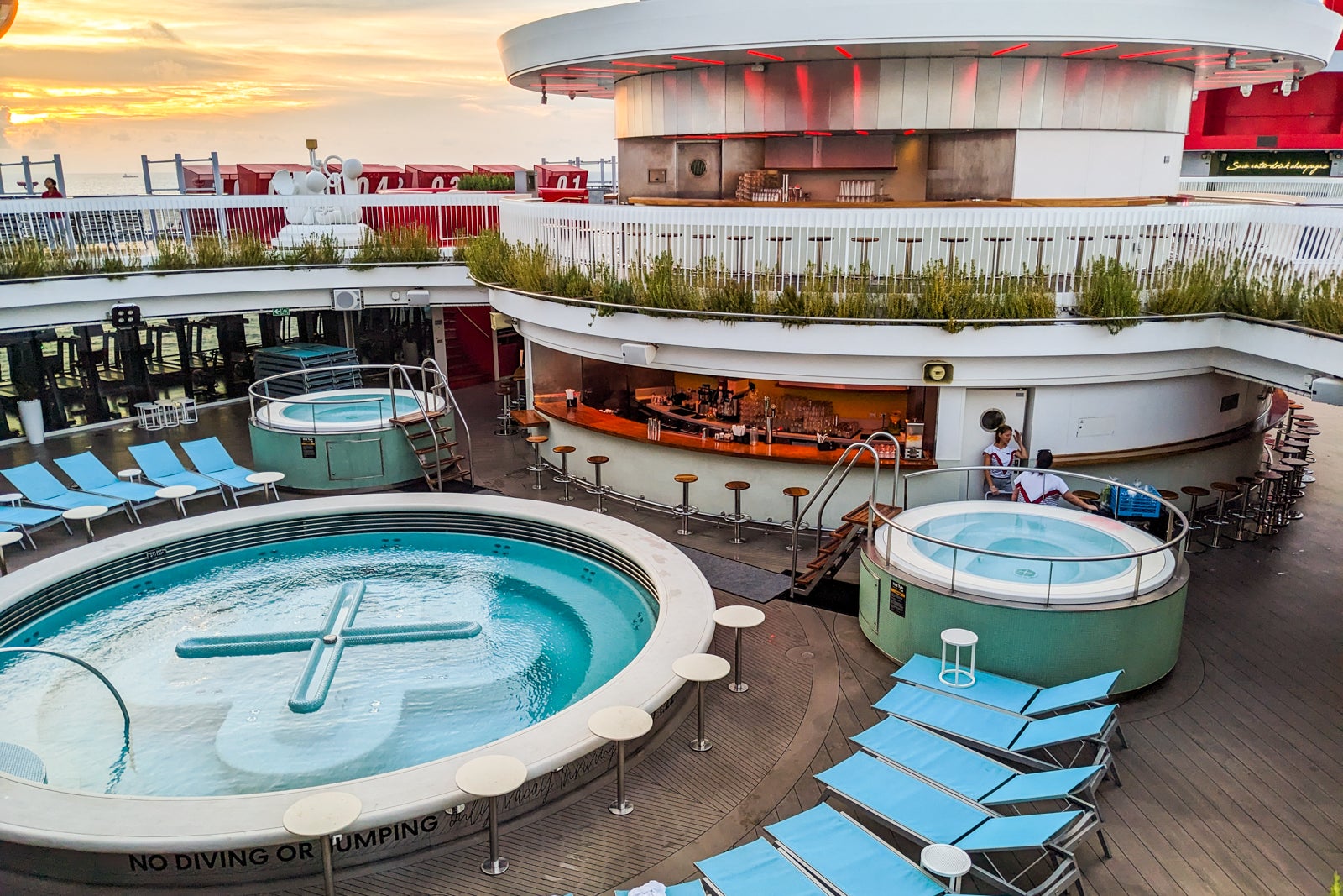 Wellness pool on Scarlet Lady.