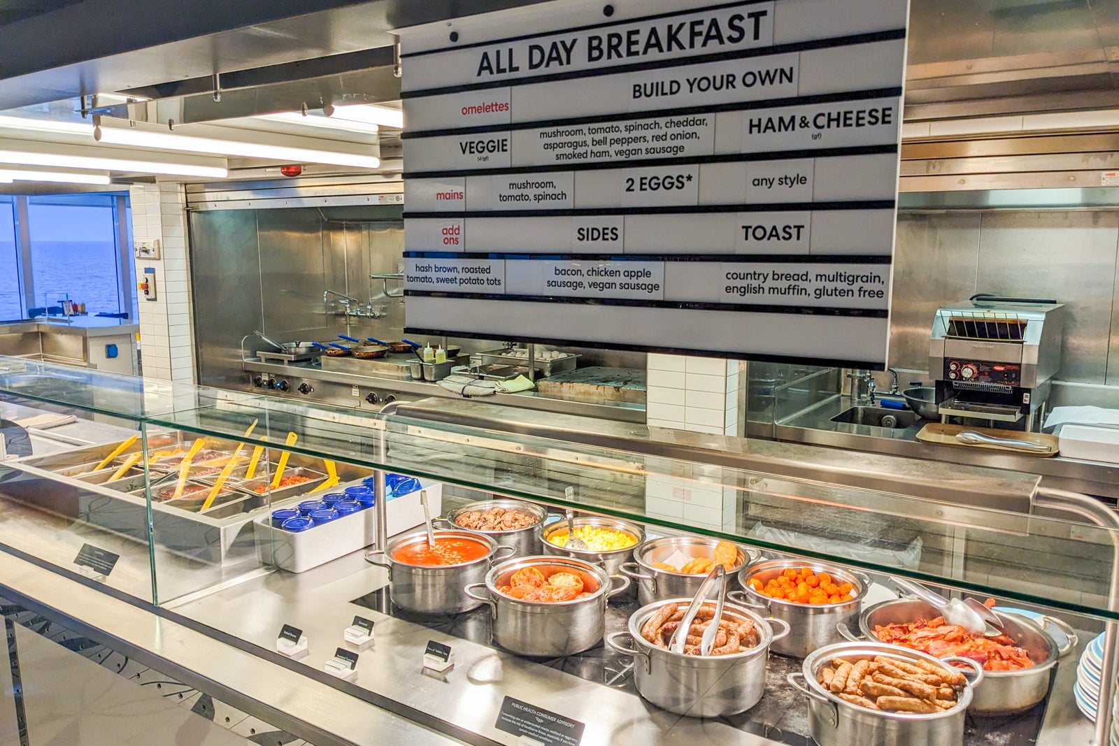All Day Breakfast in Scarlet Lady's Galley food hall.