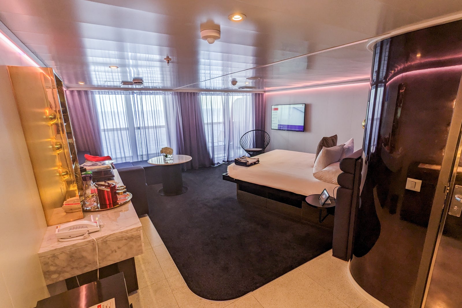 Virgin Voyages cruise ship suite