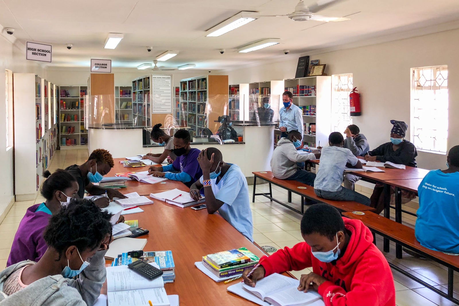 Students hard at work at AmericaShare's Harambee Community Centre.