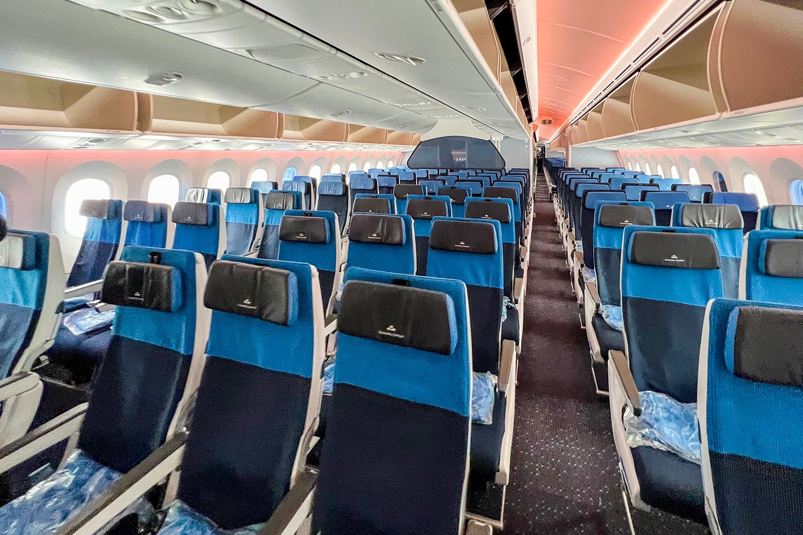 KLM plane interior in Amsterdam in 2023. CLINT HENDERSON/THE POINTS GUY