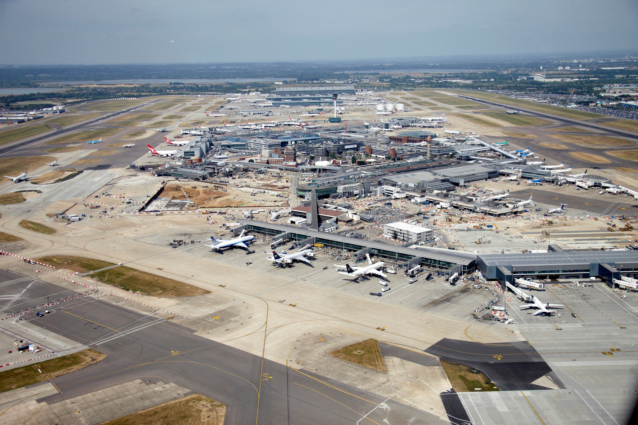 Aerial view of Heathrow Airport (LHR)