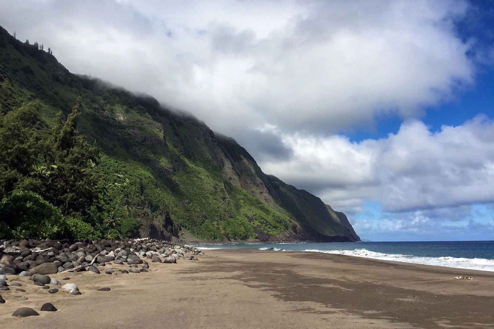 One of the most private beaches in the world at Kalaupapa National Historical Park in Molokai, Hawaii
