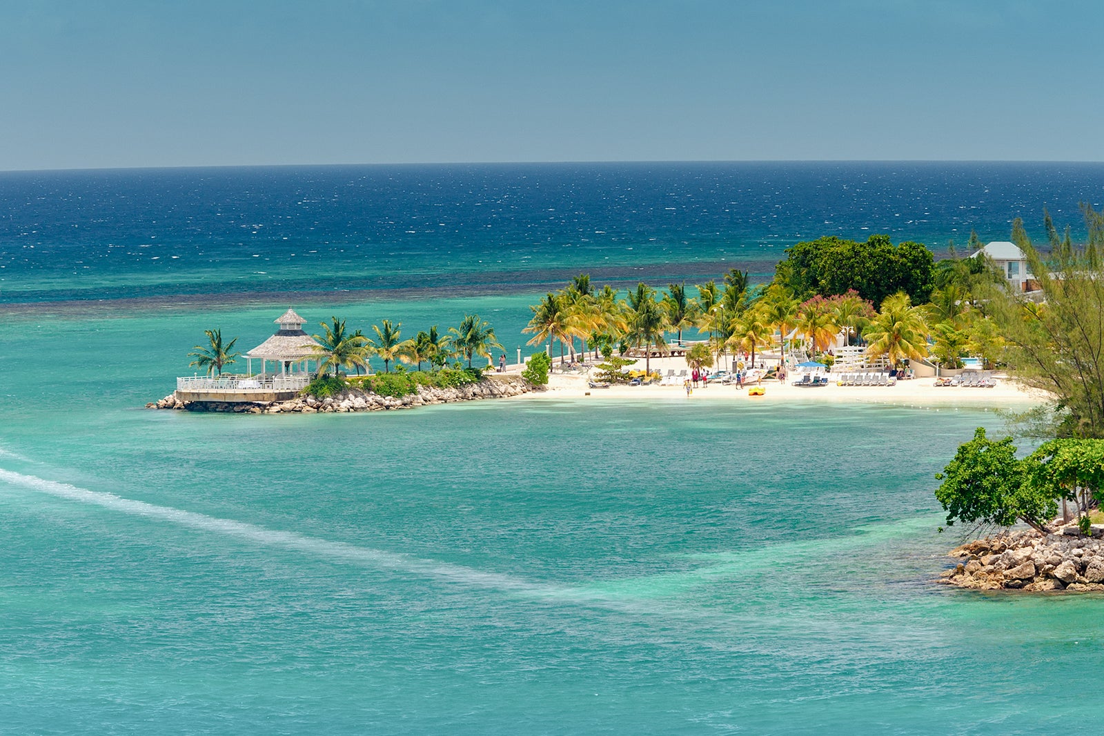 The island of Ocho Rios, Jamaica in the Caribbean