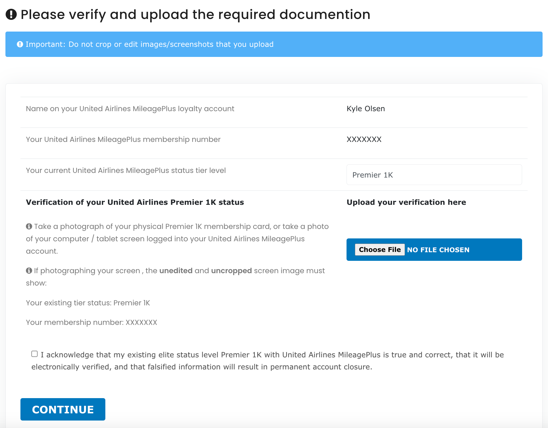 Upload elite status documentation Spirit