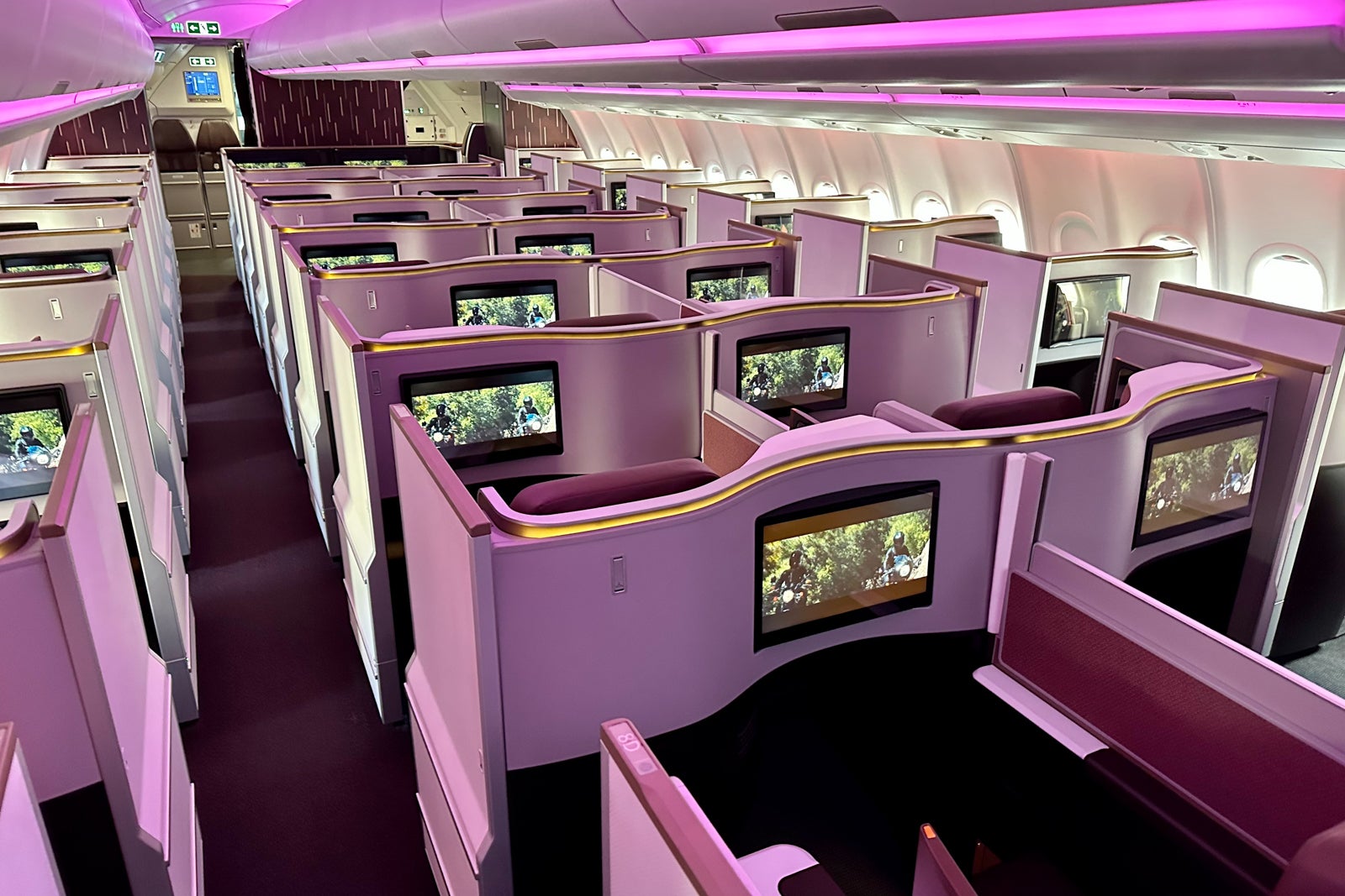 Upper Class section on Virgin Atlantic