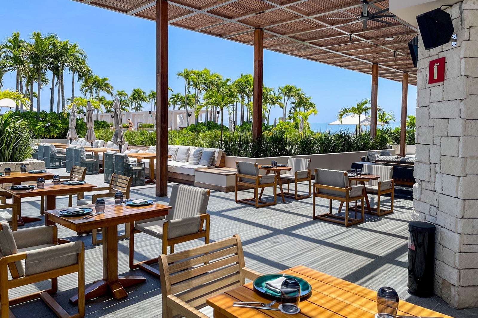 Seating at Cielo Impression Rooftop restaurant - Secrets Impression Moxche Playa del Carmen