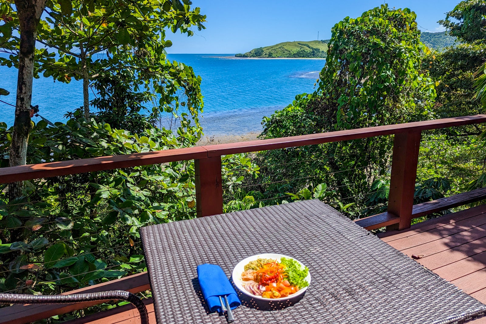 Nanuku Fiji lunch on patio