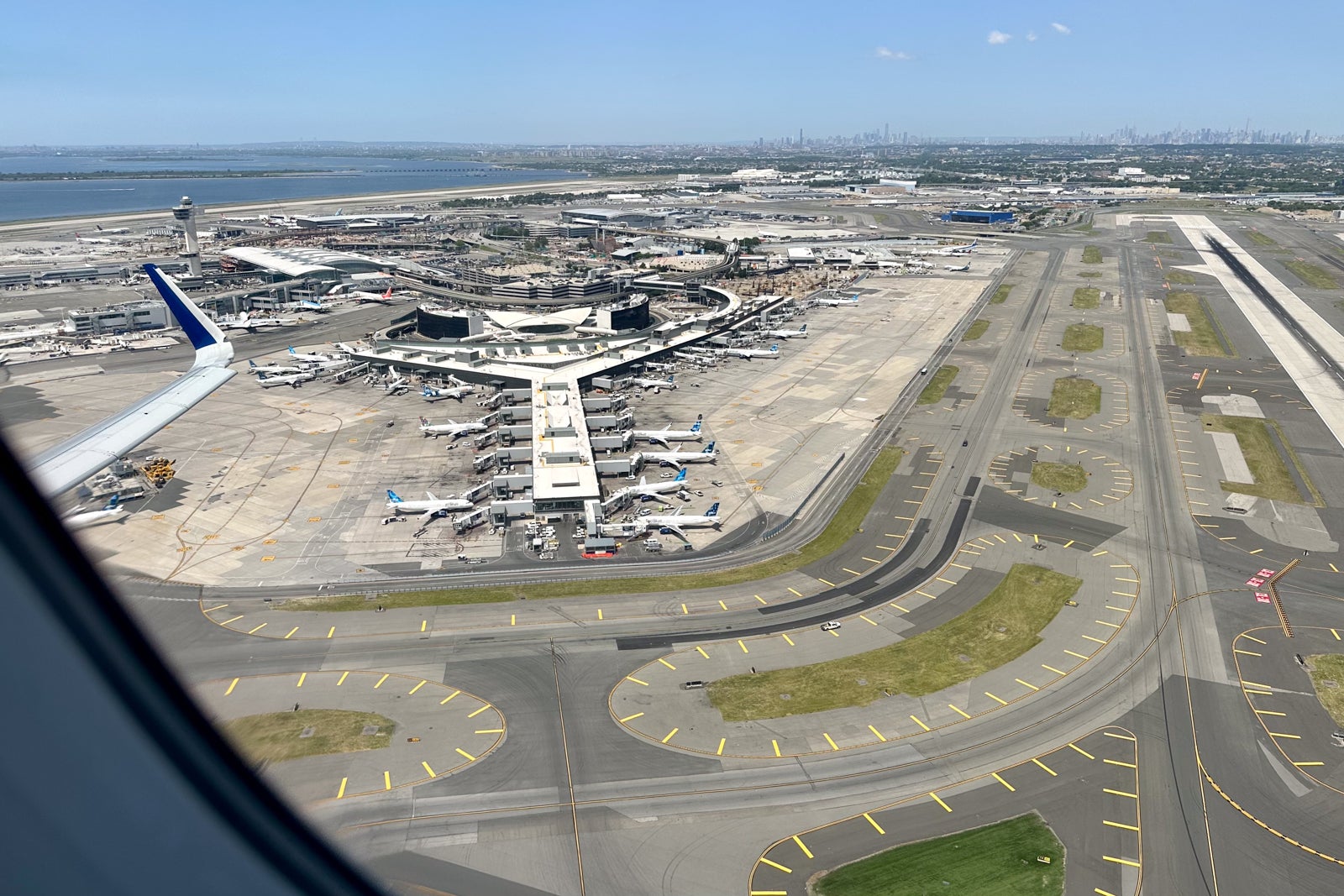 aerial view of JFK Airport