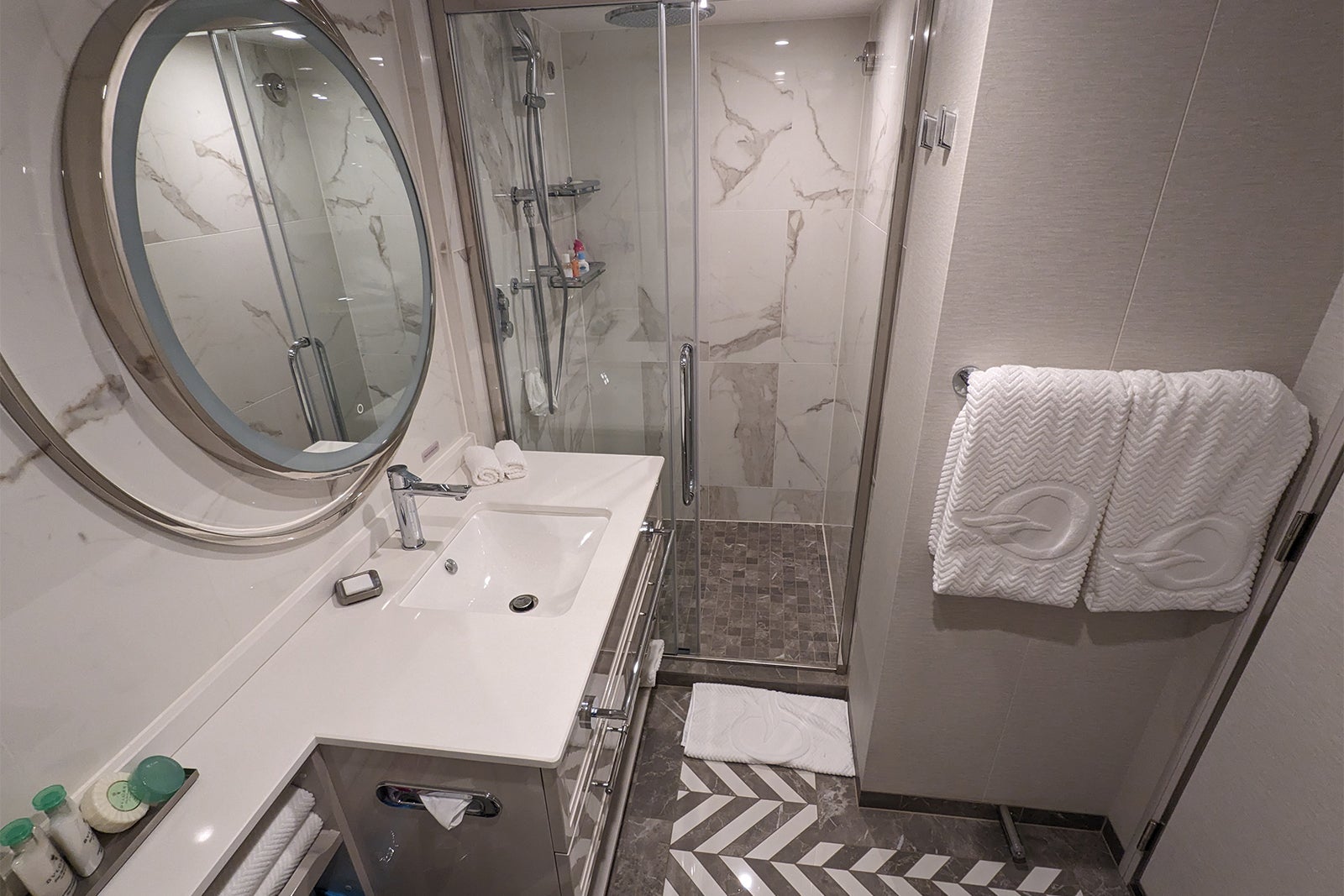 Bathroom on a cruise ship