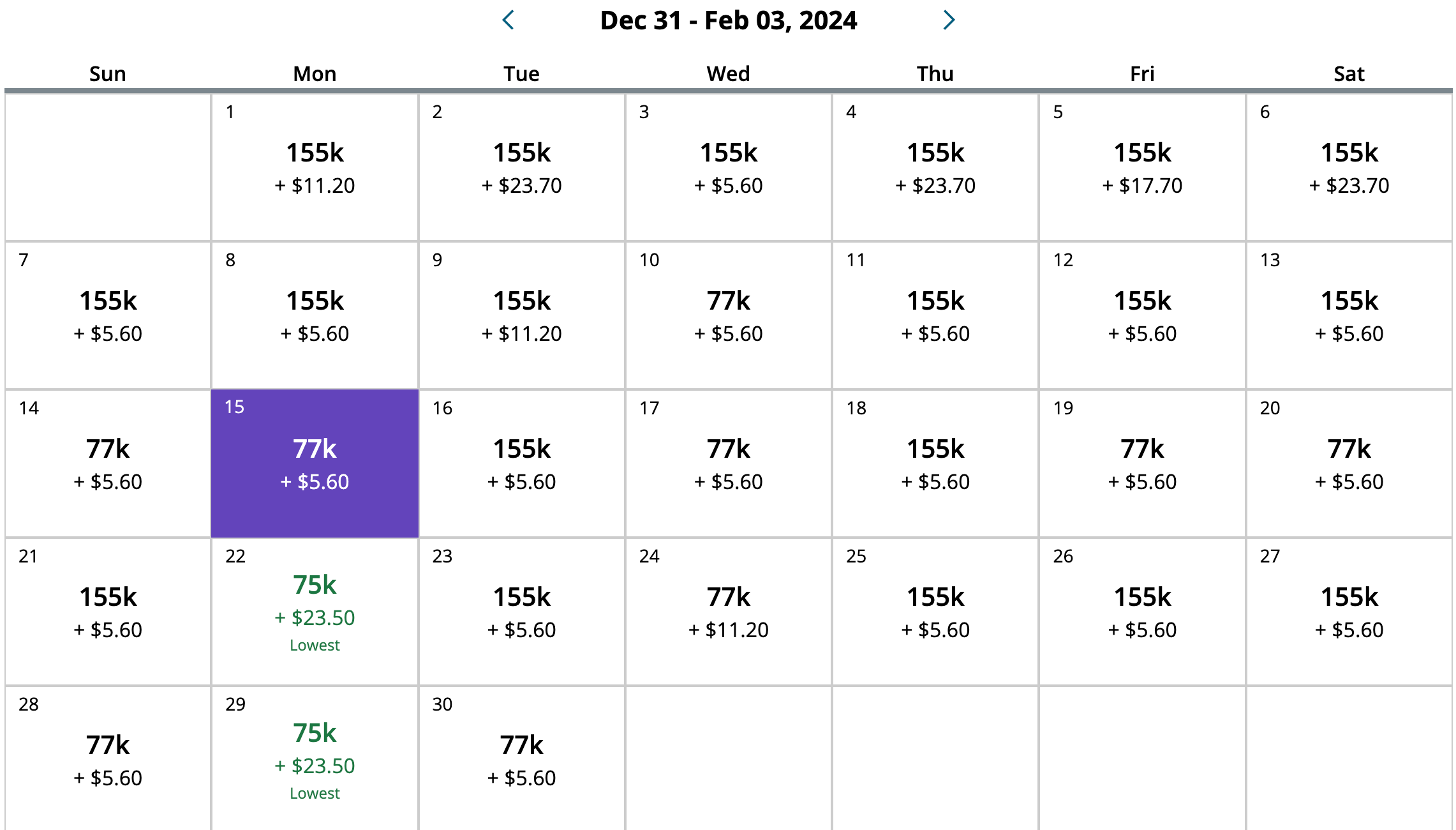 United 30-day award space between SFO and LIS