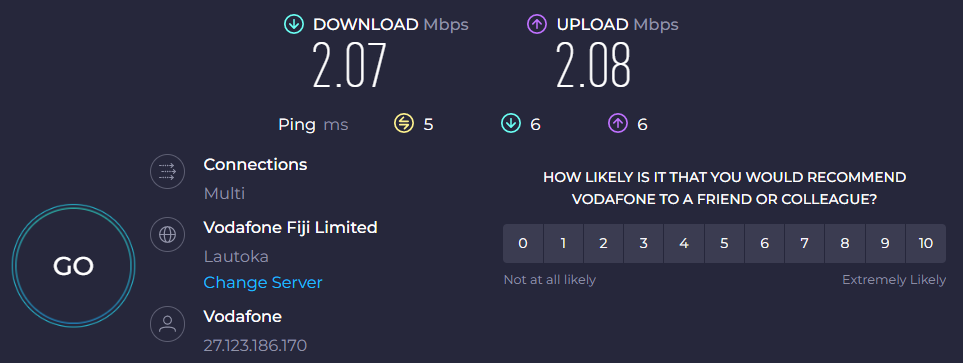 Nanuku Fiji internet speed