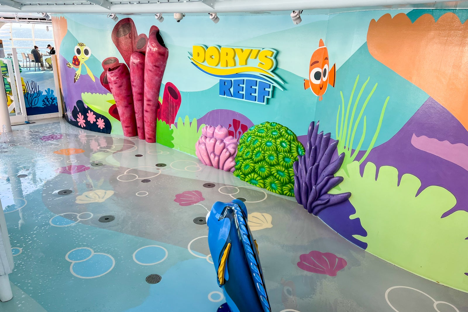 Dory's Reef splash pad on Disney Wonder