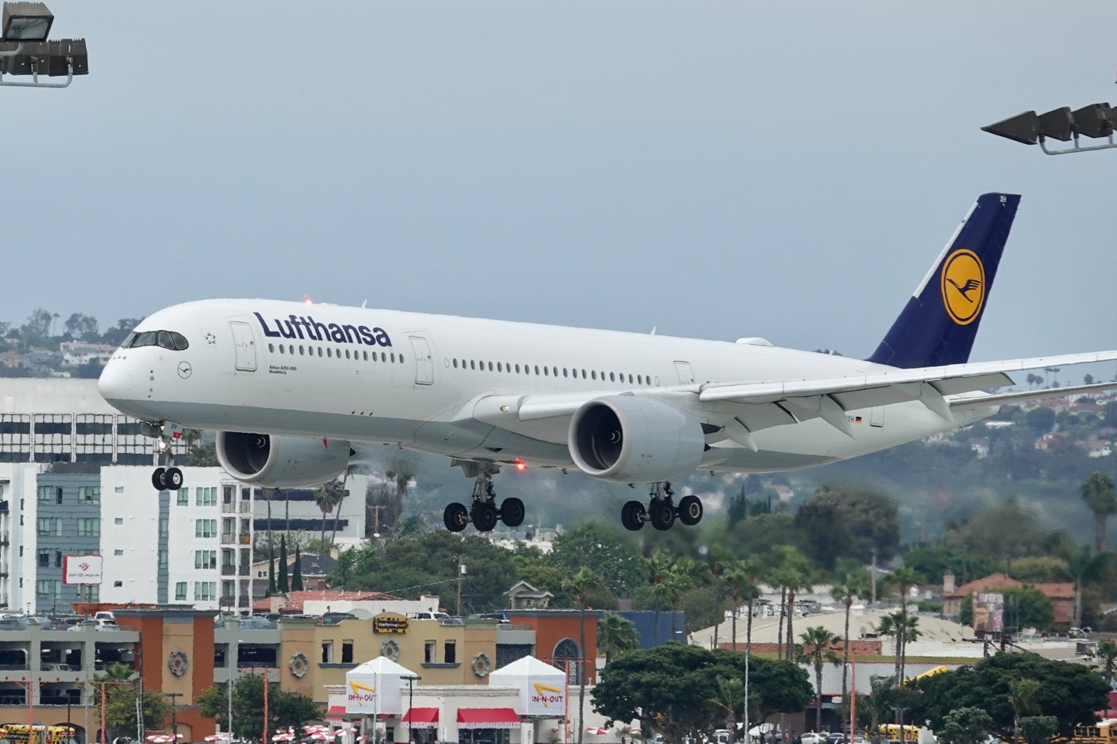 Lufthansa airplane taking off