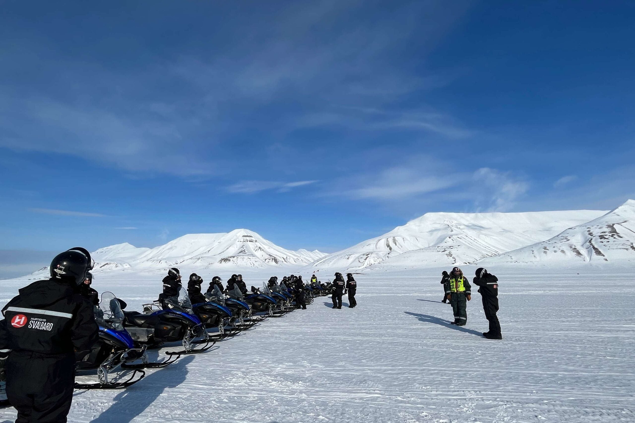 Snowmobiles on Svalbard