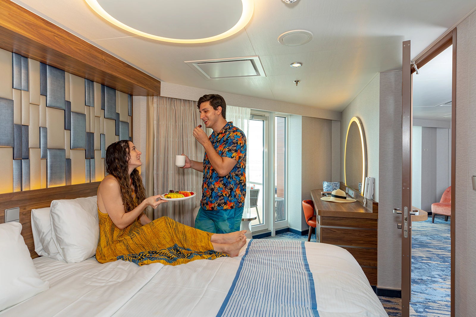 Couple in the Excel Presidential Suite on Carnival Celebration.