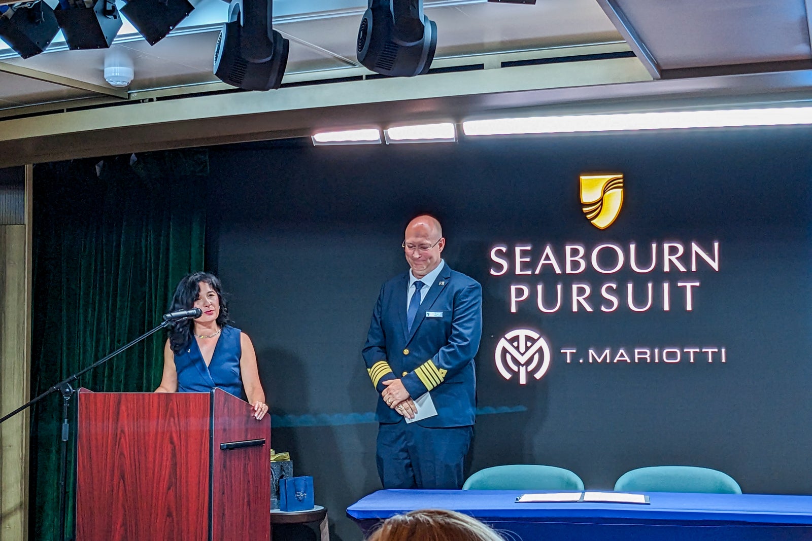 Seabourn and T. Mariotti executives at Seabourn Pursuit handover ceremony