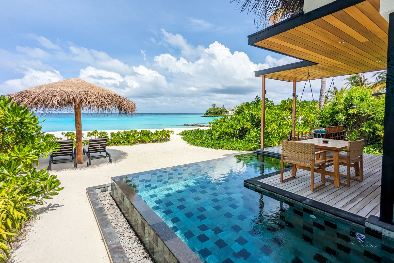 Beach villa at Hilton Maldives Amingiri