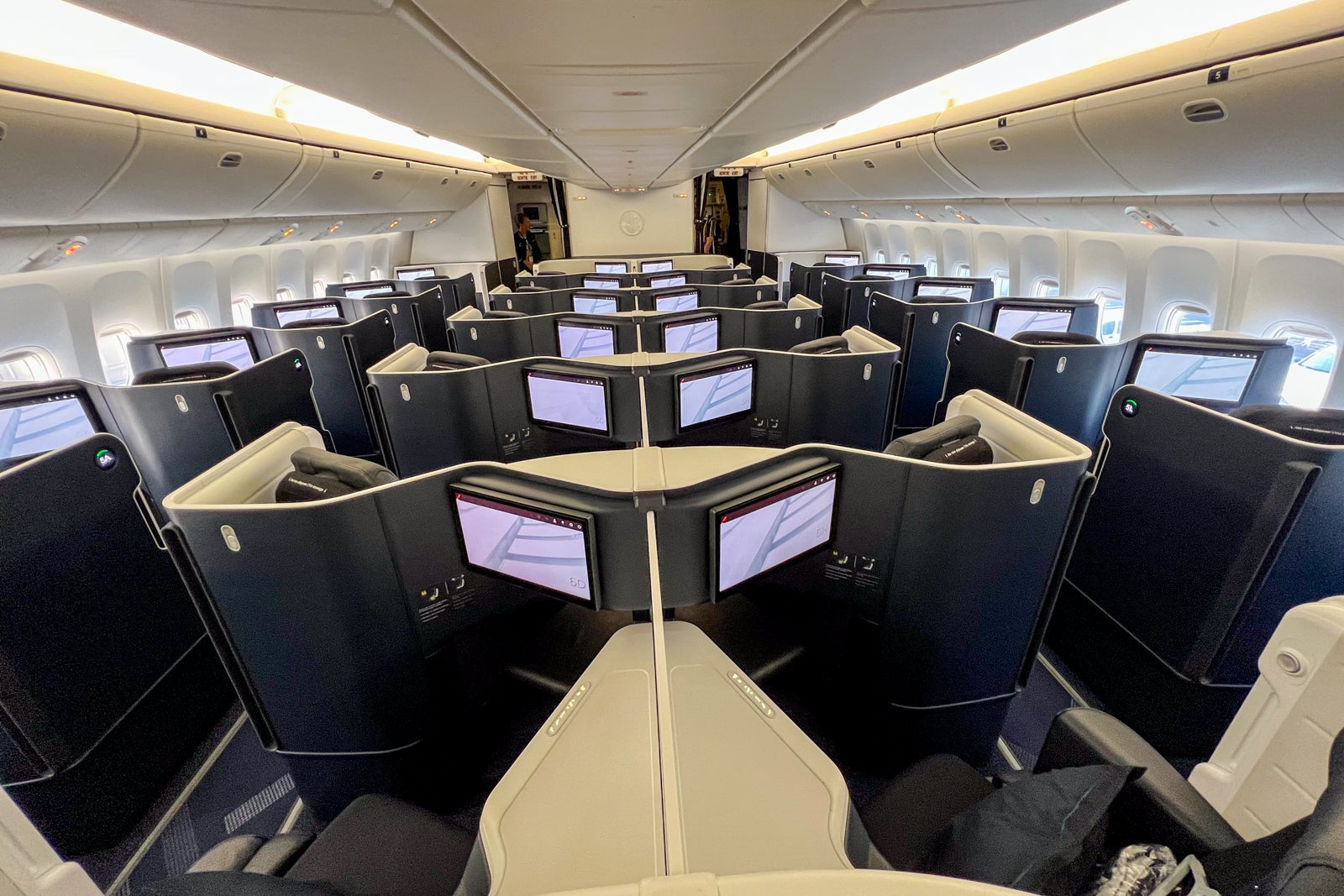 Air France business class back view