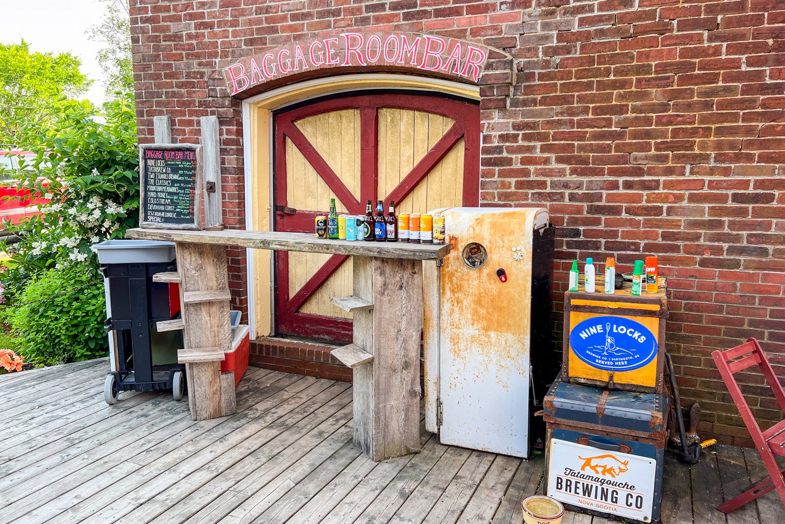 The Baggage Room Bar at the Train Station Inn in Tatamagouche, Nova Scotia