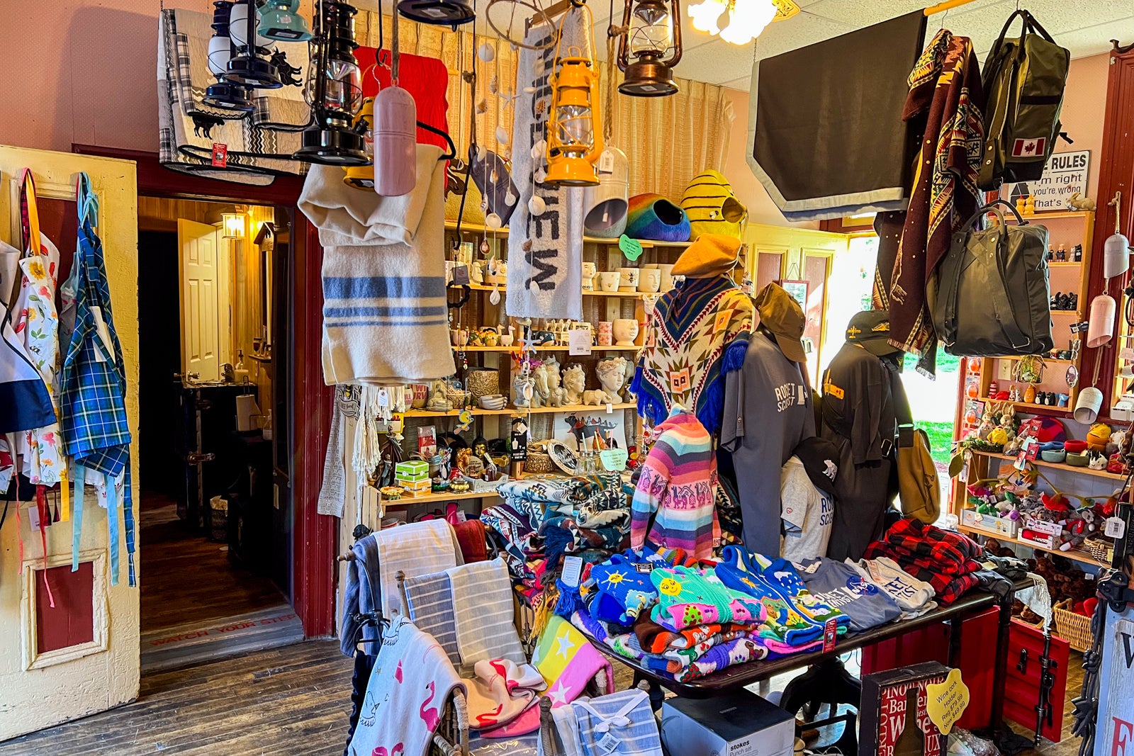 The gift shop at the Train Station Inn in Tatamagouche, Nova Scotia