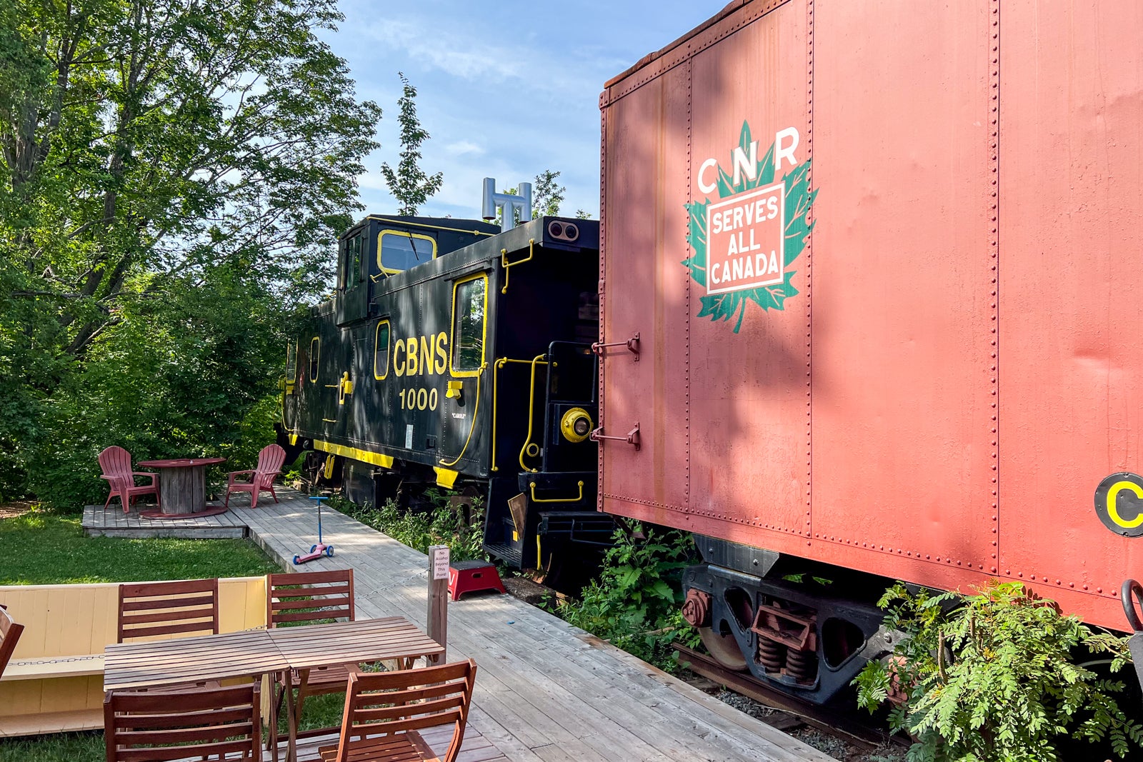 Caboose Carole at the Train Station Inn in Tatamagouche, Nova Scotia