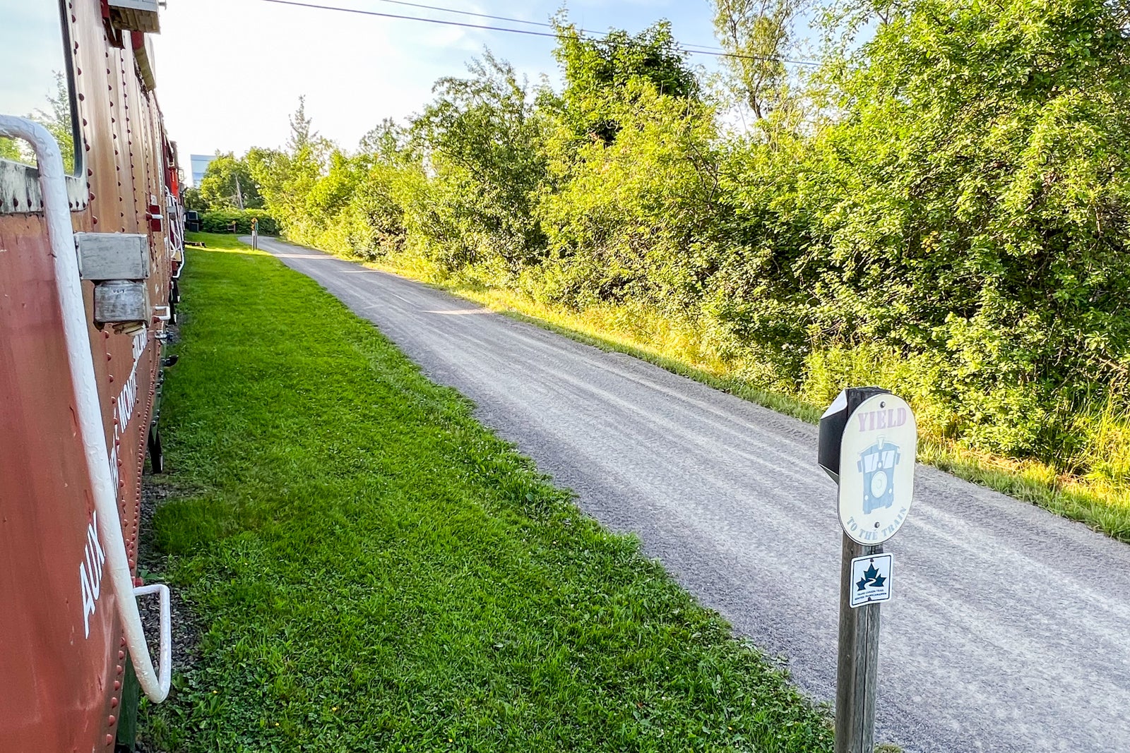 The local bike path at the Train Station Inn in Tatamagouche, Nova Scotia