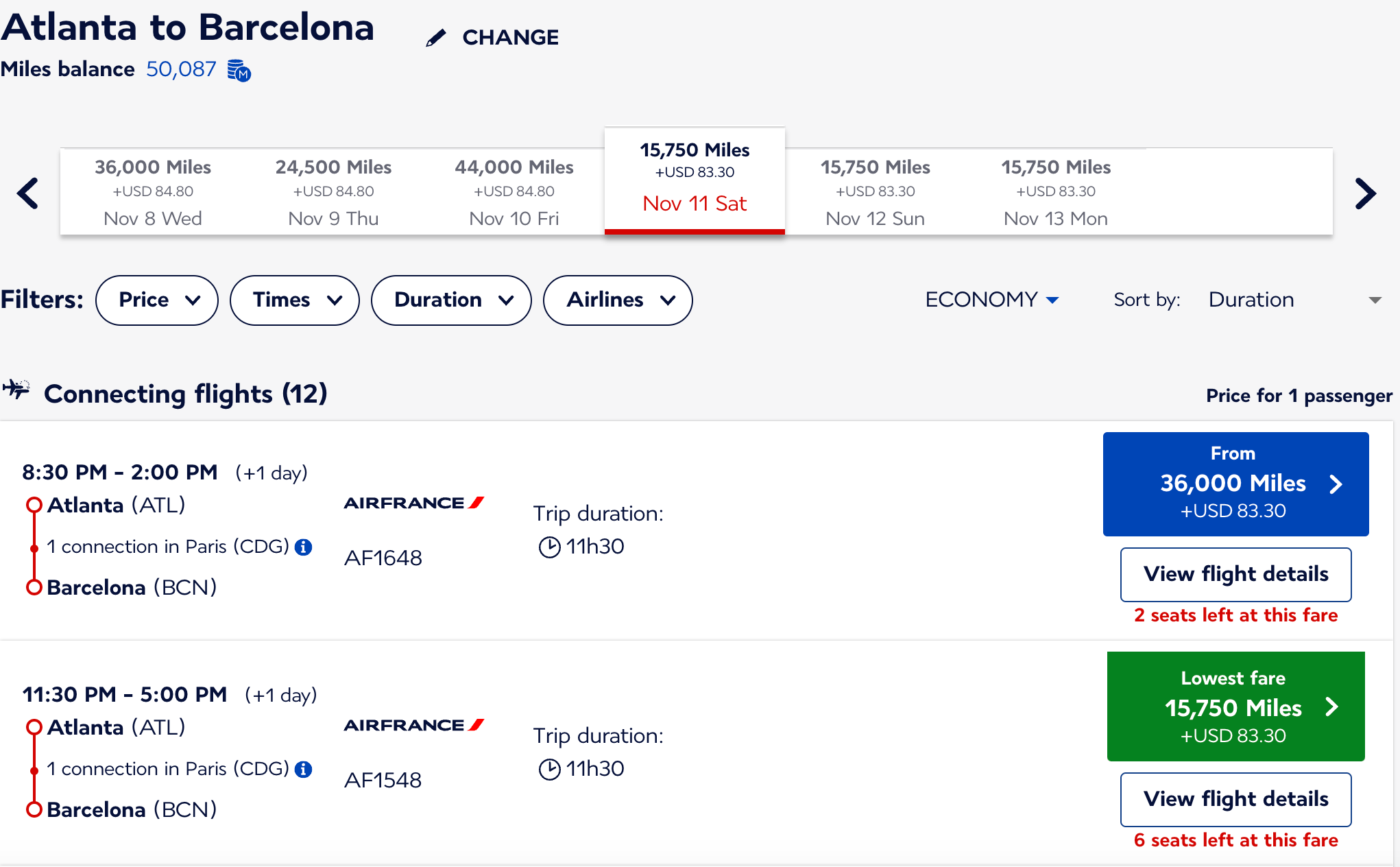 Booking ATL-BCN