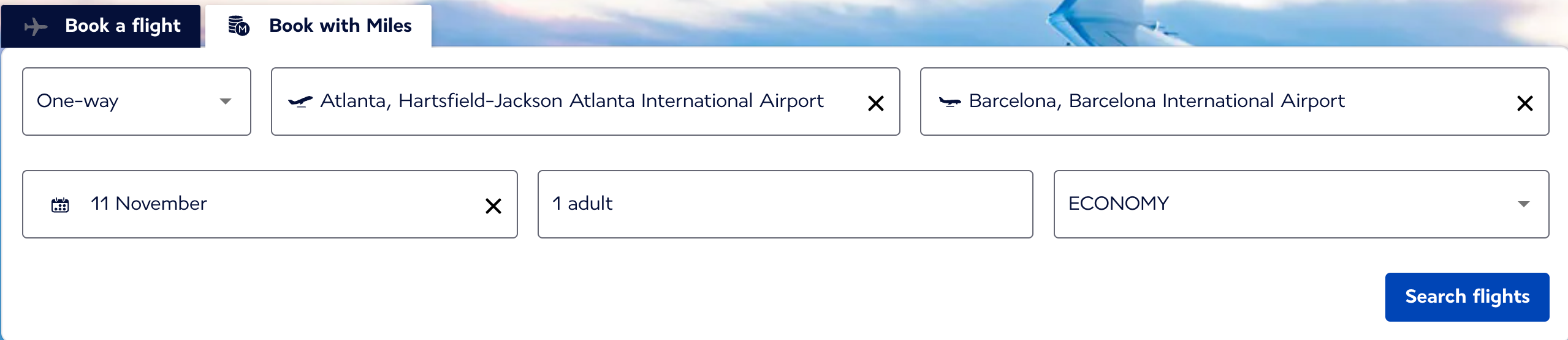 How to search for Flying Blue award space