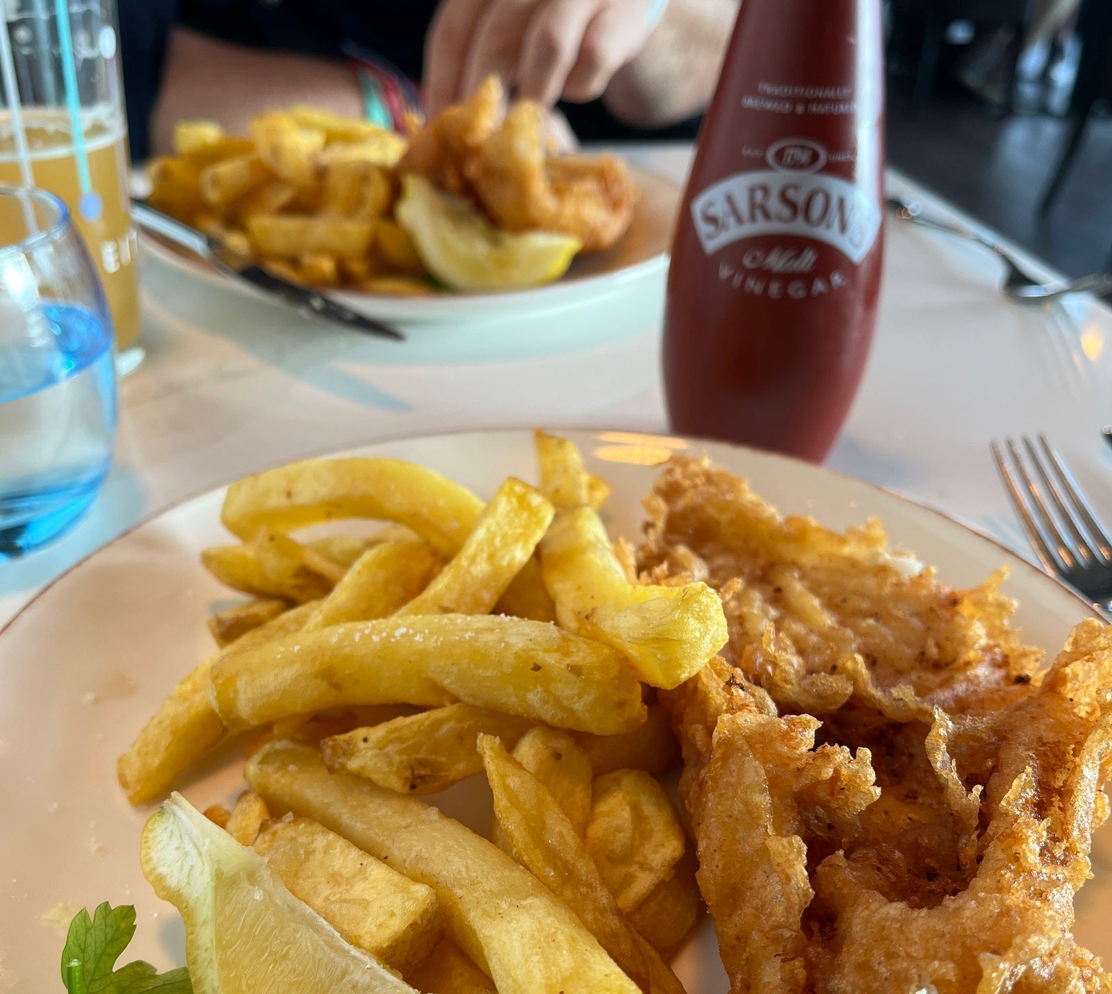 Fish and chips at Fishmarket, Newhaven