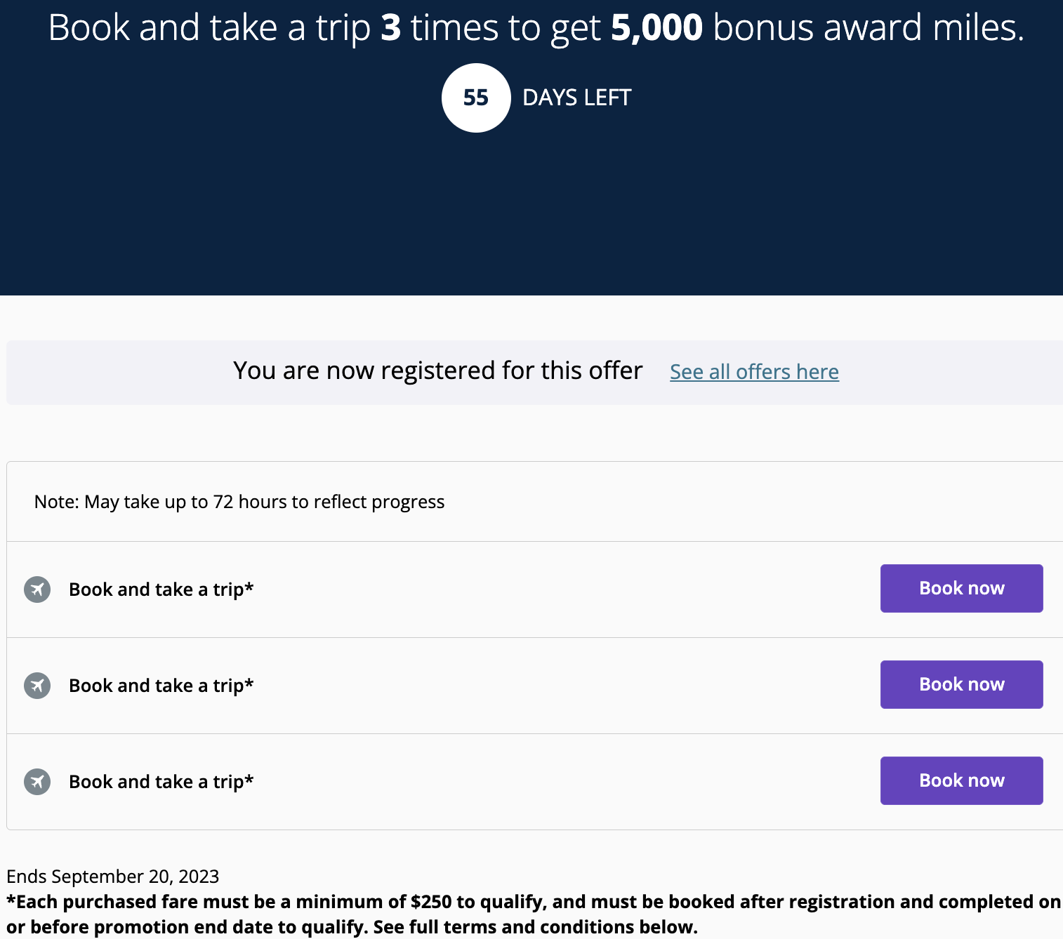 Register now for United’s latest Mile Play promotion