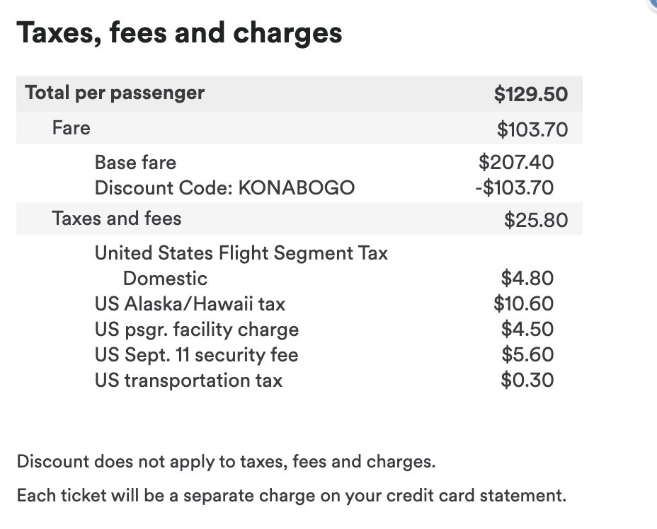 fees breakdown