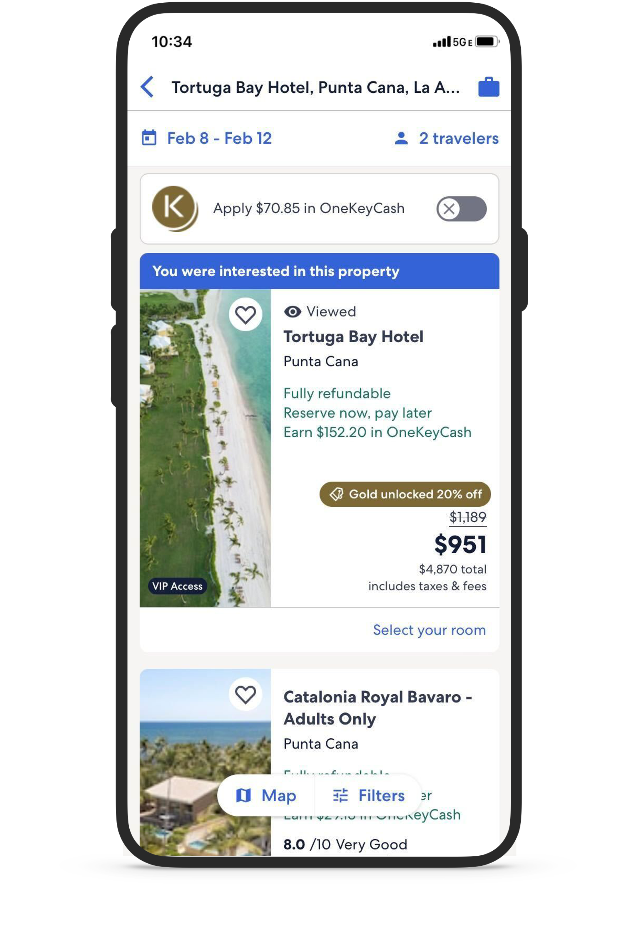 One Key member pricing at the Tortuga Bay Hotel