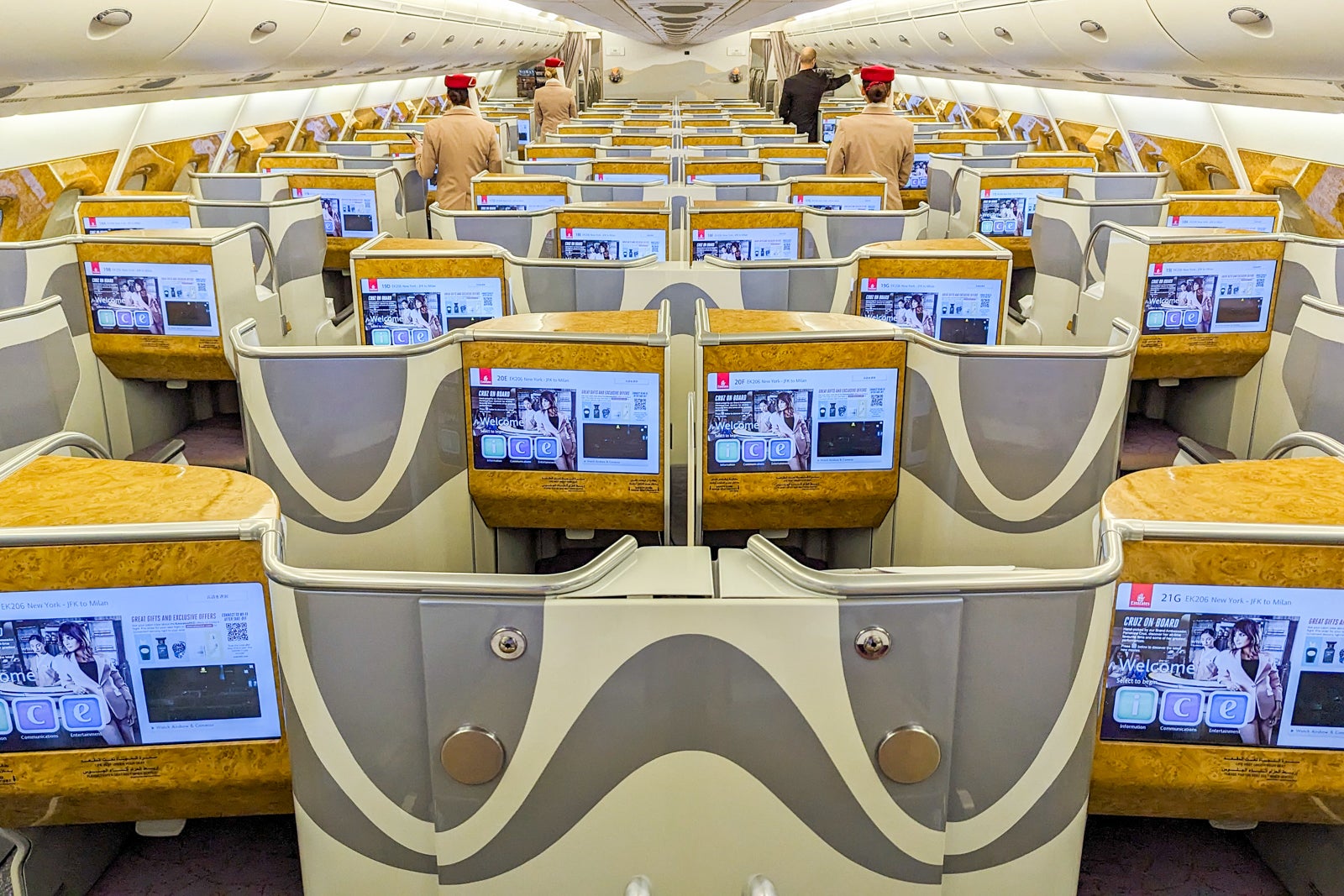 On board an Emirates Airbus A380