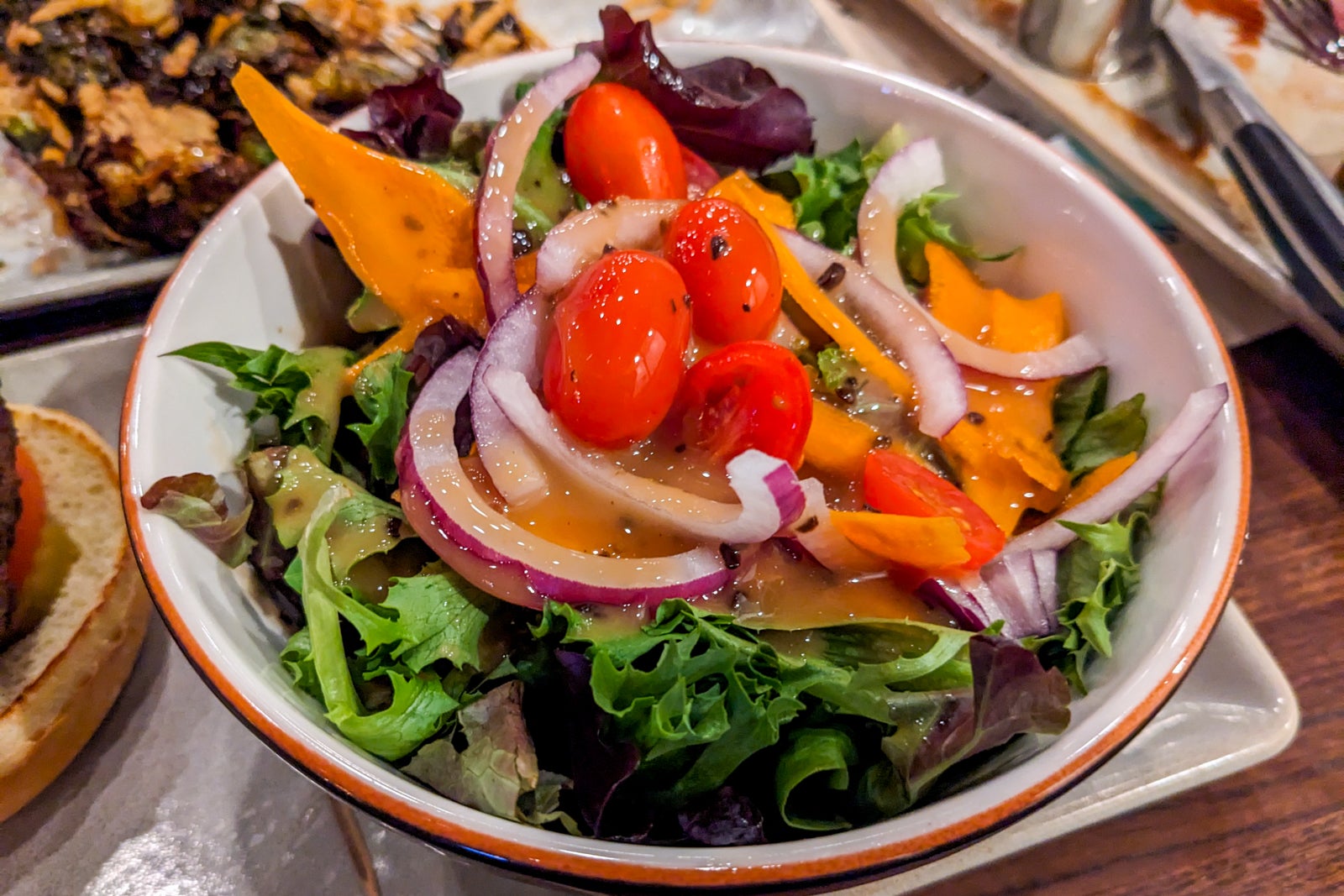 Close-up of salad at Great Wolf Lodge Maryland