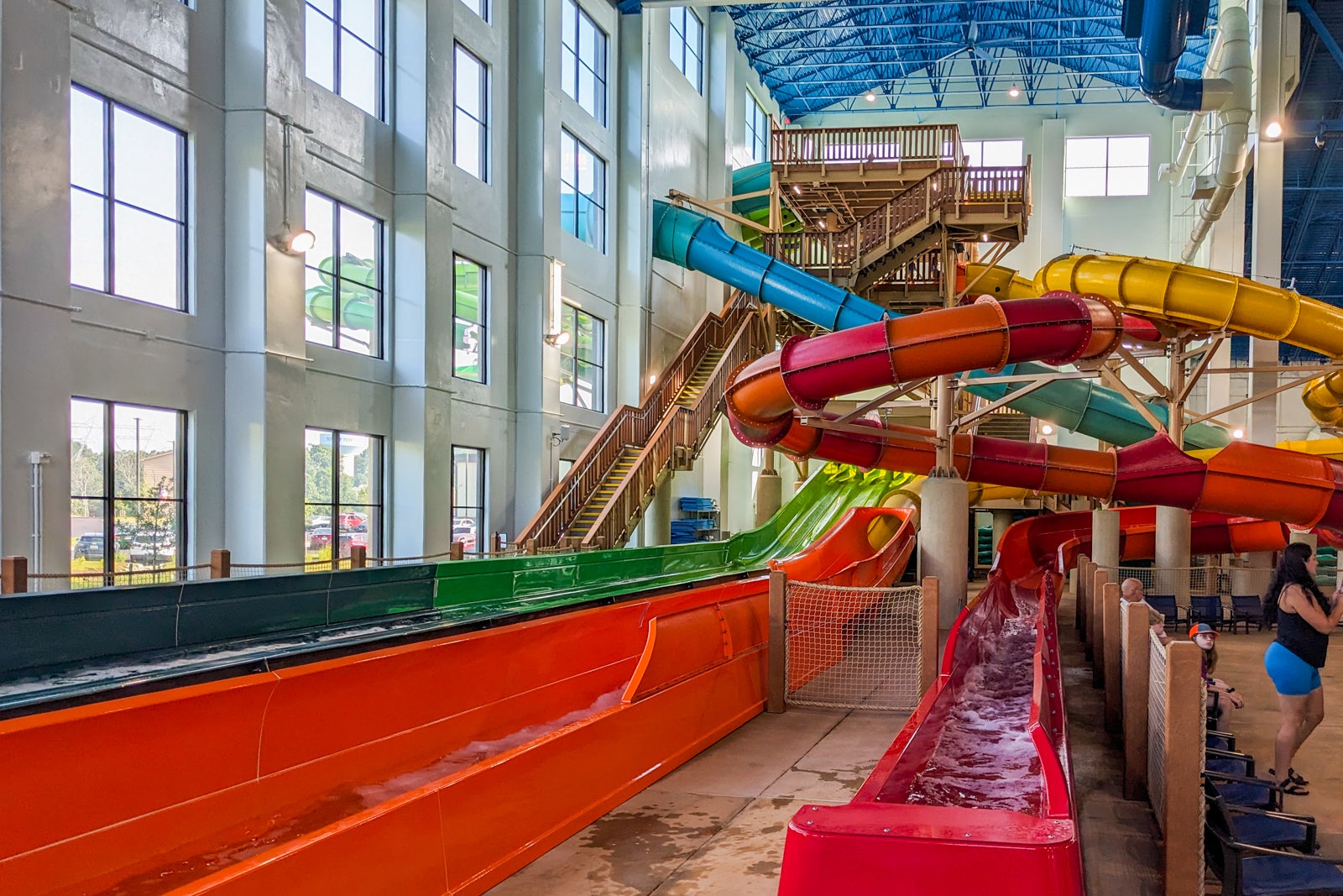 Water slides at Great Wolf Lodge Maryland.