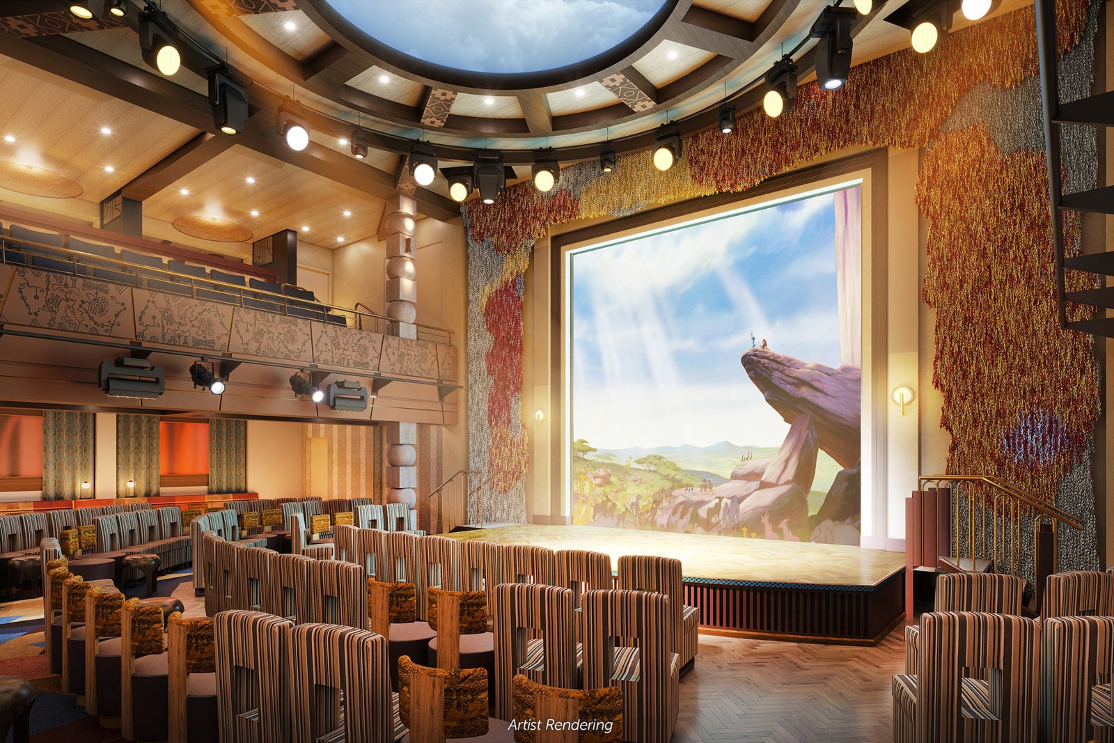 Artist's rendering of Sarabi entertainment space.