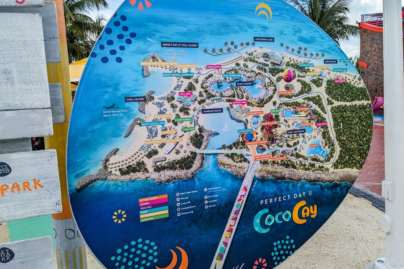 Map of CocoCay. 