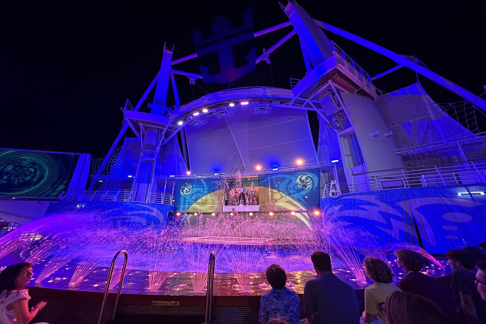 An outdoor theater on a cruise ship