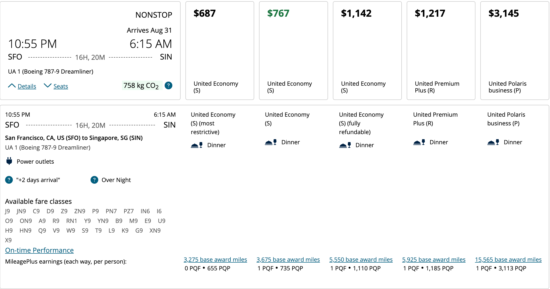 Booking a flight from SFO to SIN