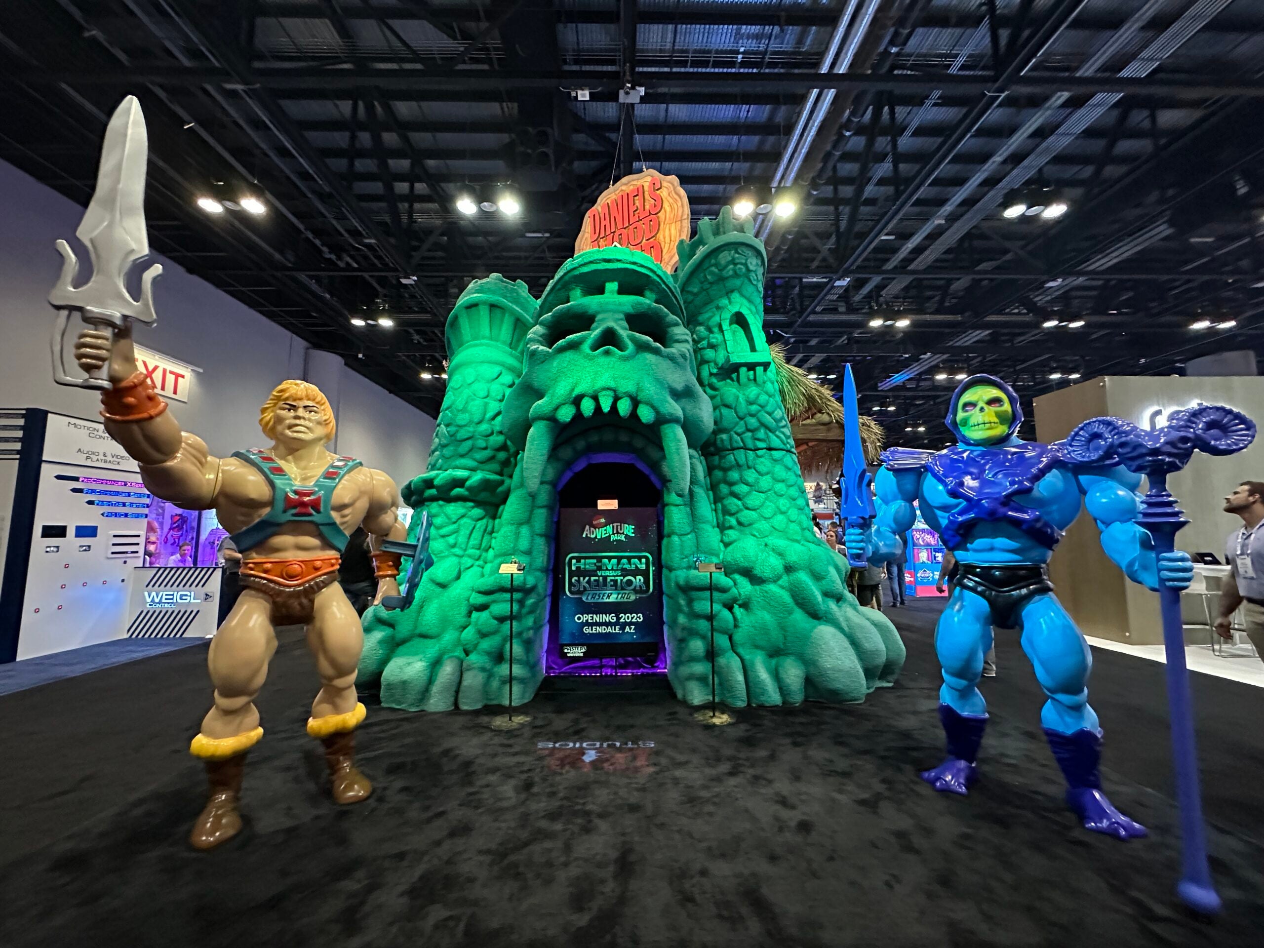 He-Man vs. Skeletor Laser Tag display at IAAPA in Orlando