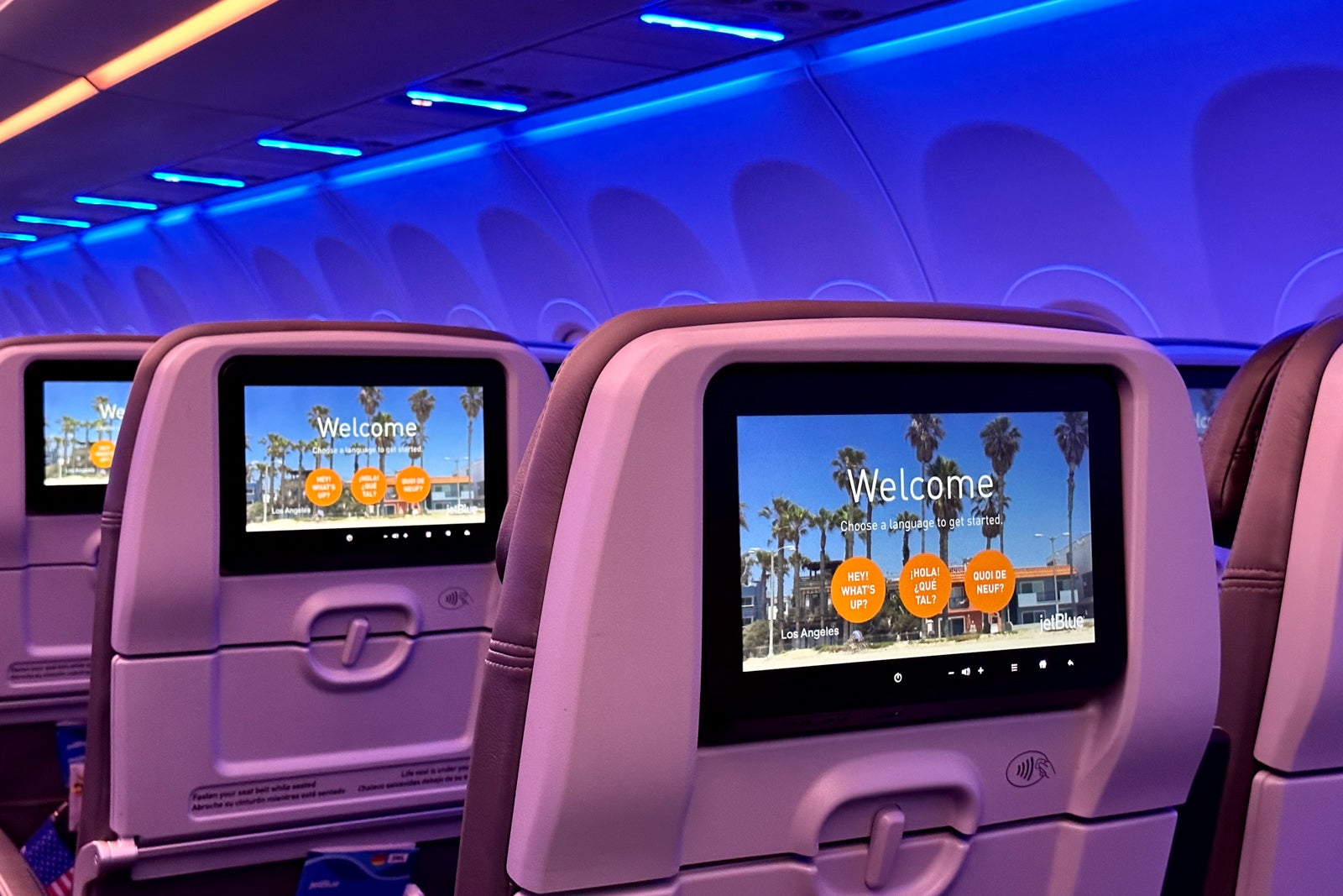 JetBlue seatbacks