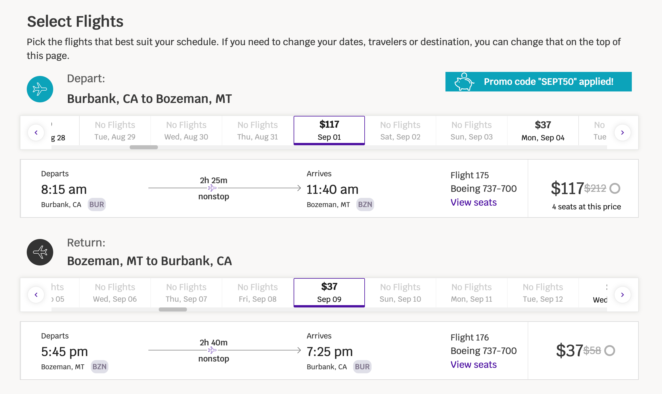 bur to bzn flights avelo